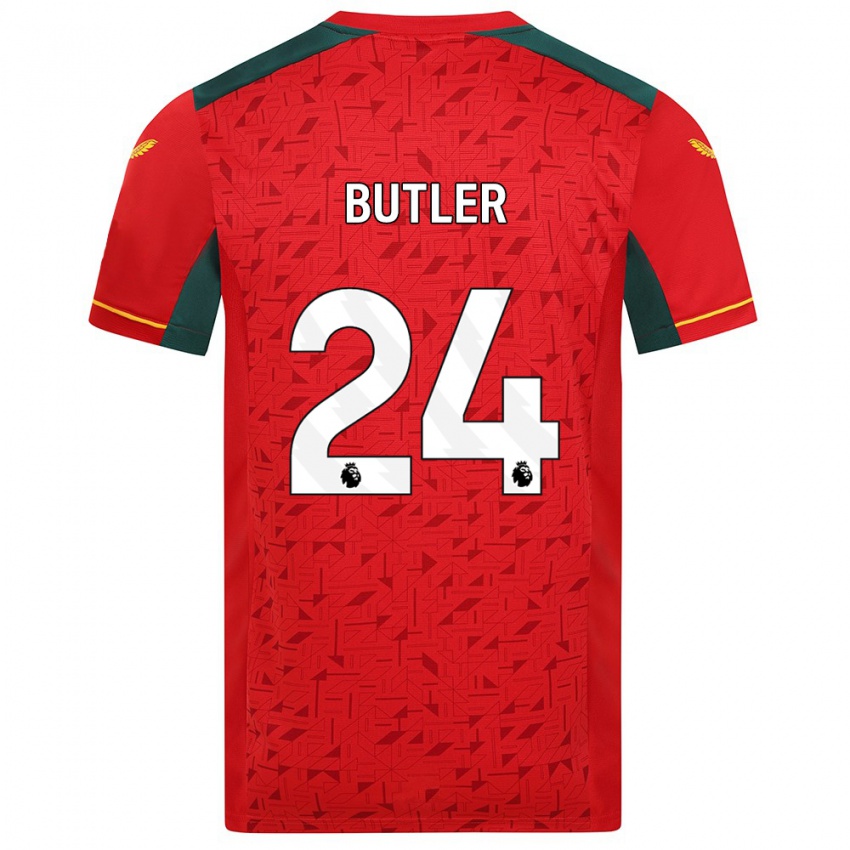 Niño Camiseta Elli Butler #24 Rojo 2ª Equipación 2023/24 La Camisa