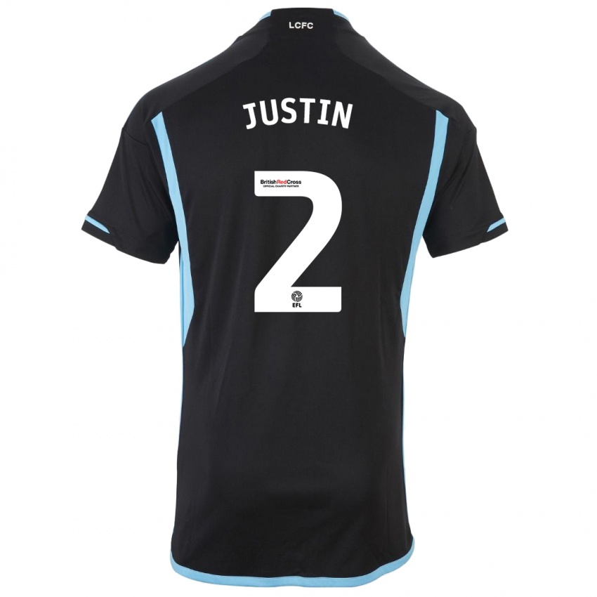 Niño Camiseta James Justin #2 Negro 2ª Equipación 2023/24 La Camisa