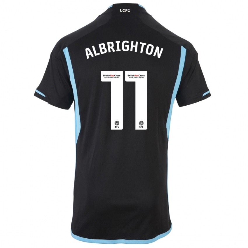 Niño Camiseta Marc Albrighton #11 Negro 2ª Equipación 2023/24 La Camisa