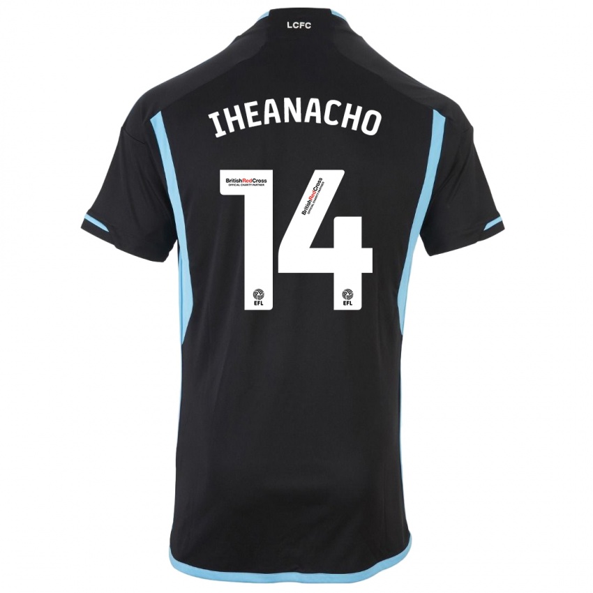 Niño Camiseta Kelechi Iheanacho #14 Negro 2ª Equipación 2023/24 La Camisa