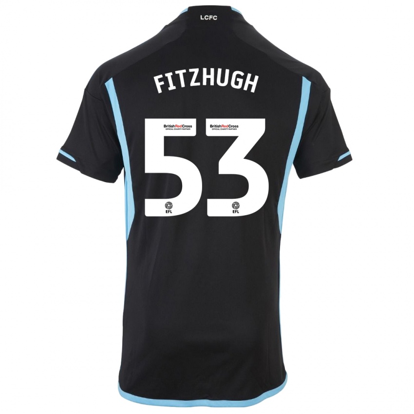 Niño Camiseta Ethan Fitzhugh #53 Negro 2ª Equipación 2023/24 La Camisa