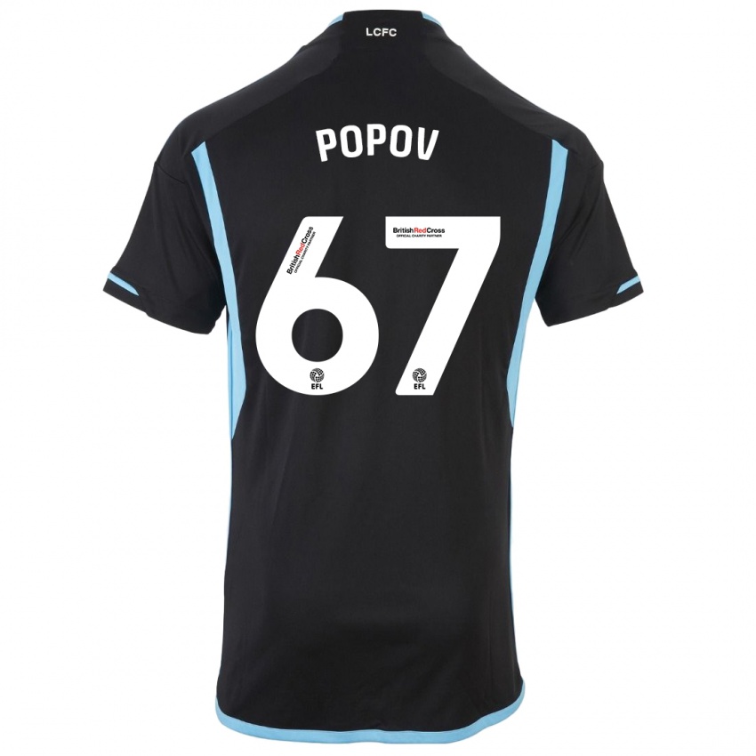 Niño Camiseta Chris Popov #67 Negro 2ª Equipación 2023/24 La Camisa