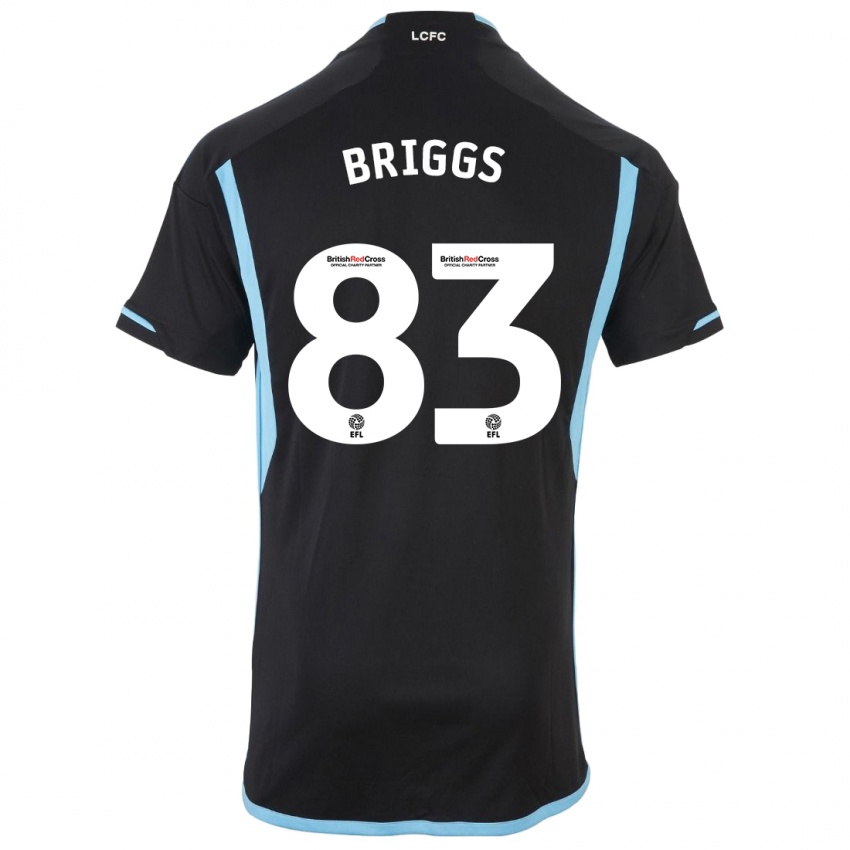 Niño Camiseta Logan Briggs #83 Negro 2ª Equipación 2023/24 La Camisa