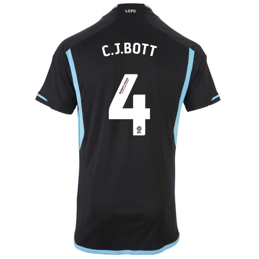 Niño Camiseta C. J. Bott #4 Negro 2ª Equipación 2023/24 La Camisa