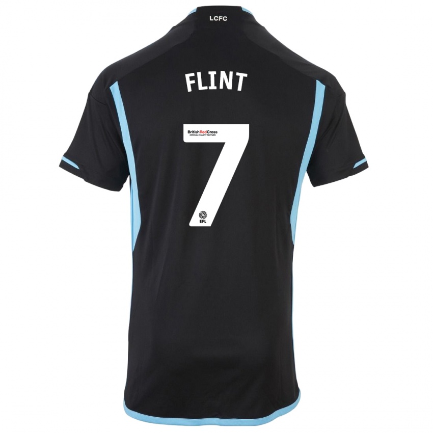 Niño Camiseta Natasha Flint #7 Negro 2ª Equipación 2023/24 La Camisa