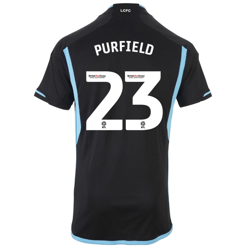 Niño Camiseta Jemma Purfield #23 Negro 2ª Equipación 2023/24 La Camisa