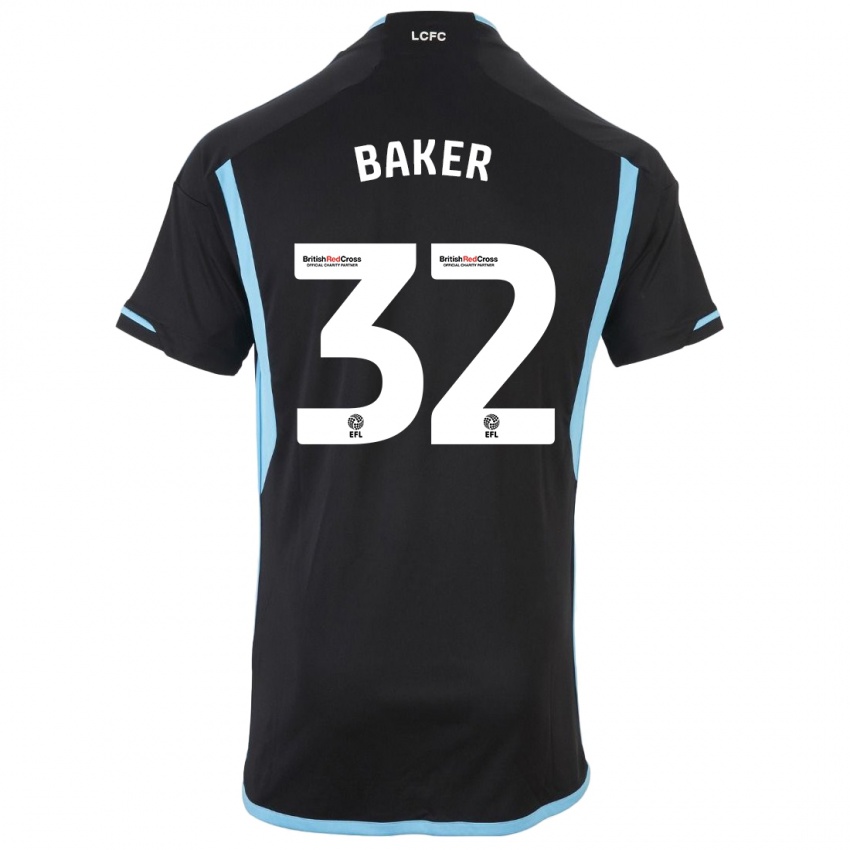 Niño Camiseta Ava Baker #32 Negro 2ª Equipación 2023/24 La Camisa