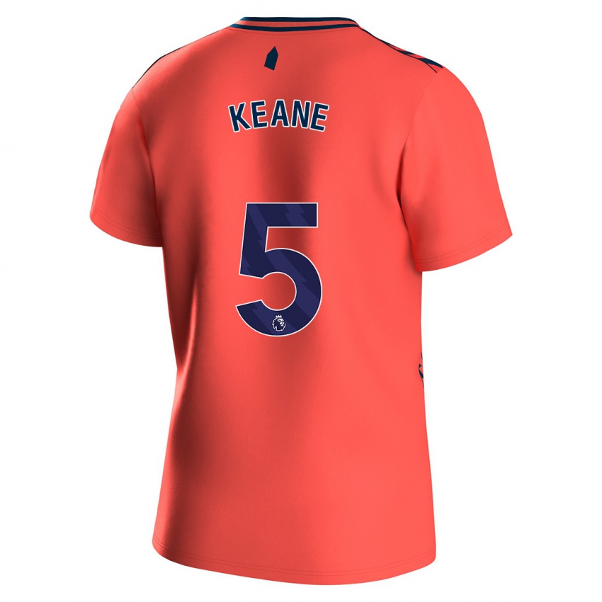 Niño Camiseta Michael Keane #5 Coralino 2ª Equipación 2023/24 La Camisa