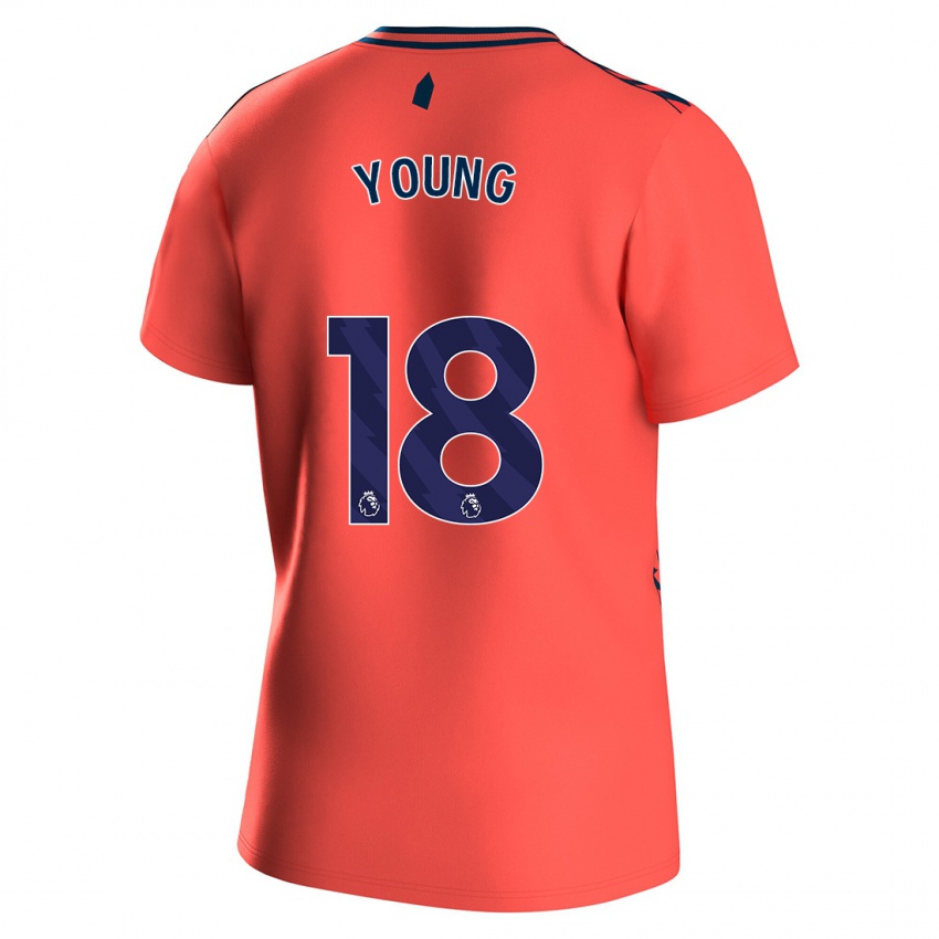 Niño Camiseta Ashley Young #18 Coralino 2ª Equipación 2023/24 La Camisa