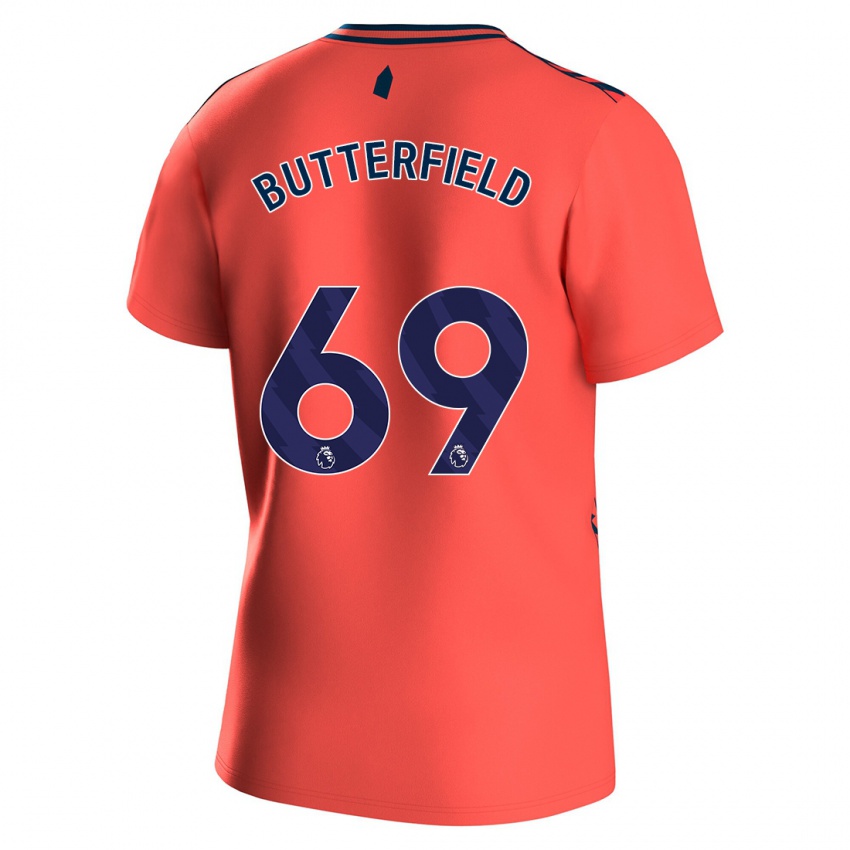 Niño Camiseta Luke Butterfield #69 Coralino 2ª Equipación 2023/24 La Camisa