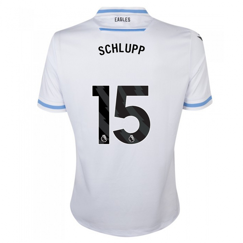 Niño Camiseta Jeffrey Schlupp #15 Blanco 2ª Equipación 2023/24 La Camisa