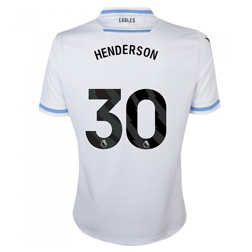 Niño Camiseta Dean Henderson #30 Blanco 2ª Equipación 2023/24 La Camisa