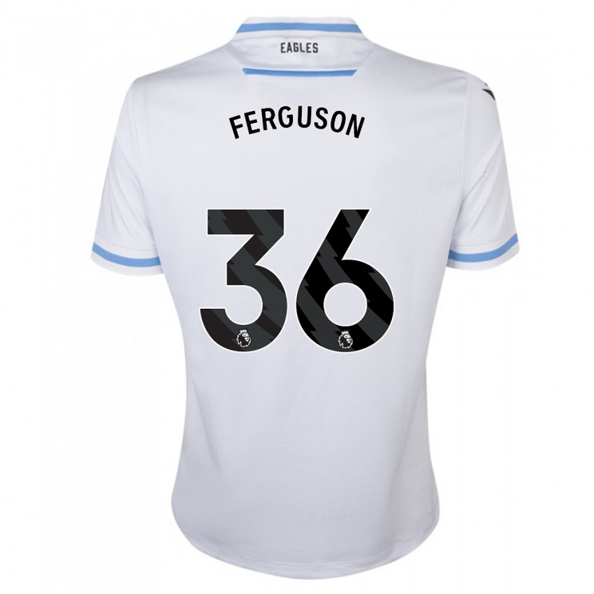 Niño Camiseta Nathan Ferguson #36 Blanco 2ª Equipación 2023/24 La Camisa