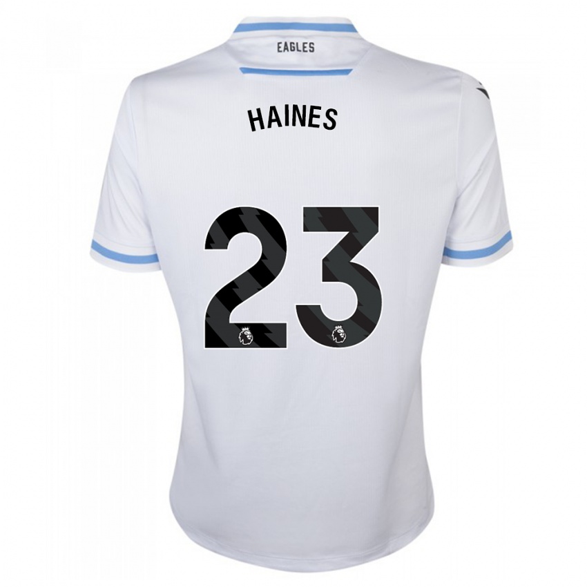Niño Camiseta Coral-Jade Haines #23 Blanco 2ª Equipación 2023/24 La Camisa