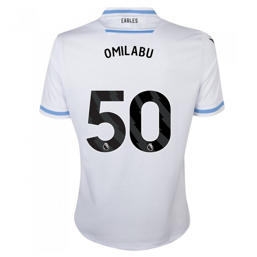 Niño Camiseta David Omilabu #50 Blanco 2ª Equipación 2023/24 La Camisa