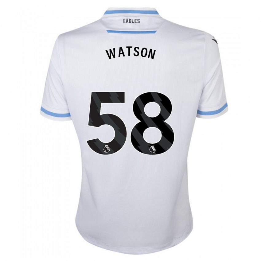 Niño Camiseta Noah Watson #58 Blanco 2ª Equipación 2023/24 La Camisa