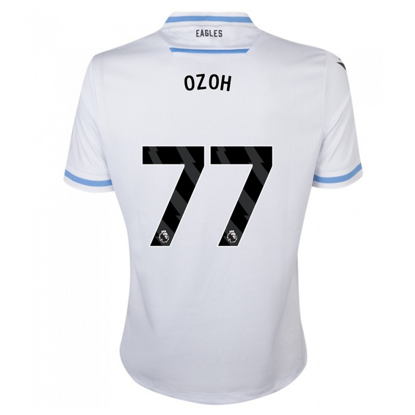 Niño Camiseta David Ozoh #77 Blanco 2ª Equipación 2023/24 La Camisa