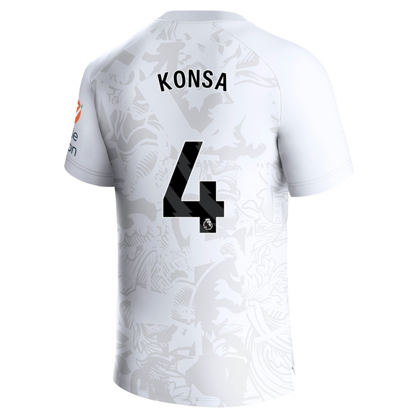 Niño Camiseta Ezri Konsa #4 Blanco 2ª Equipación 2023/24 La Camisa
