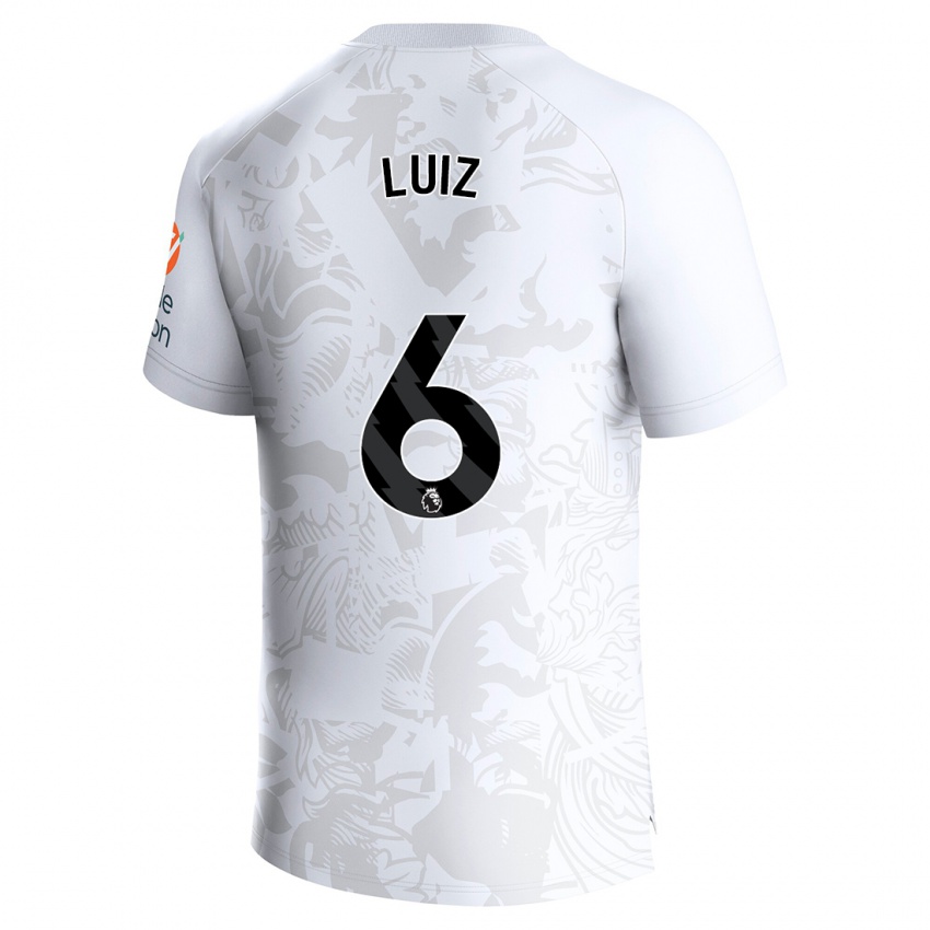 Niño Camiseta Douglas Luiz #6 Blanco 2ª Equipación 2023/24 La Camisa