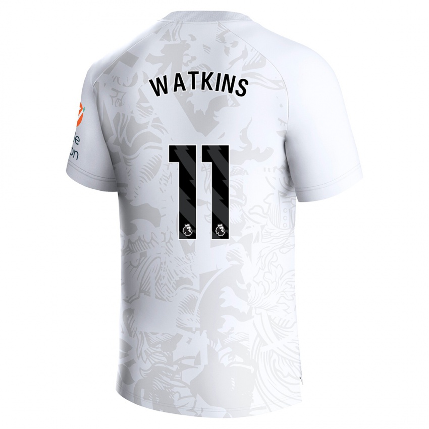 Niño Camiseta Ollie Watkins #11 Blanco 2ª Equipación 2023/24 La Camisa