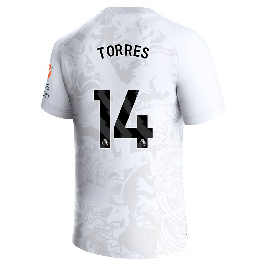Niño Camiseta Pau Torres #14 Blanco 2ª Equipación 2023/24 La Camisa