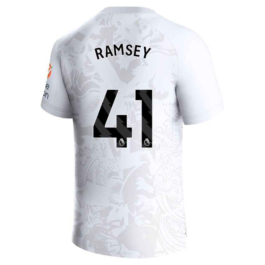 Niño Camiseta Jacob Ramsey #41 Blanco 2ª Equipación 2023/24 La Camisa
