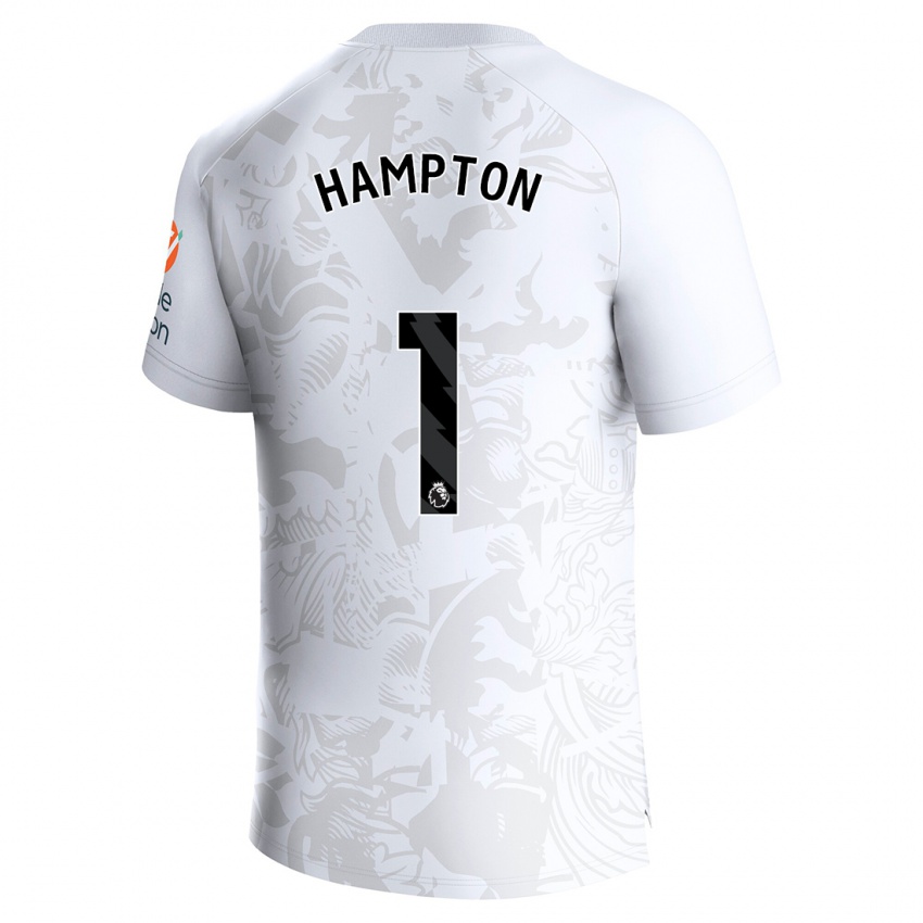Niño Camiseta Hannah Hampton #1 Blanco 2ª Equipación 2023/24 La Camisa