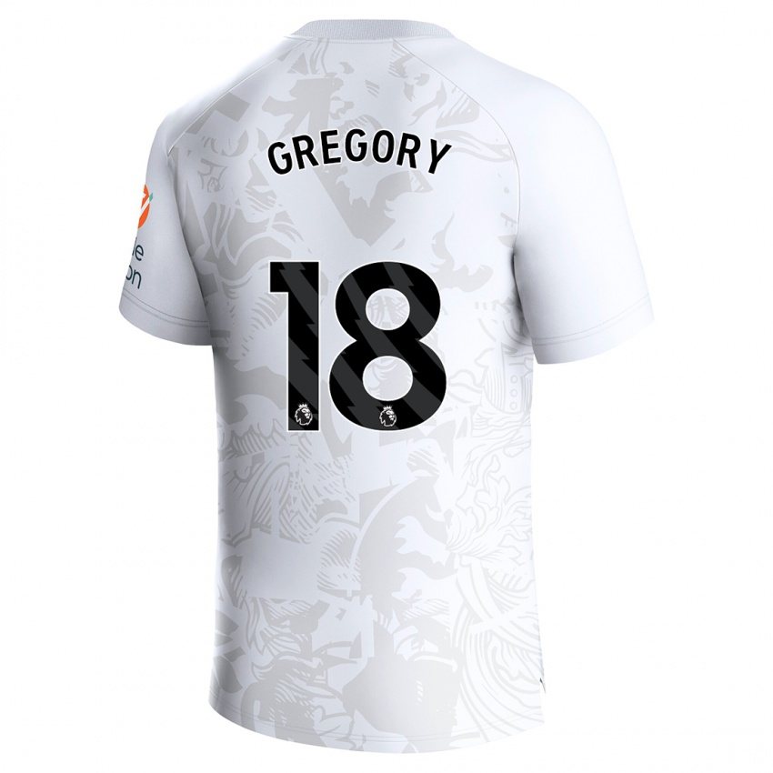 Niño Camiseta Freya Gregory #18 Blanco 2ª Equipación 2023/24 La Camisa