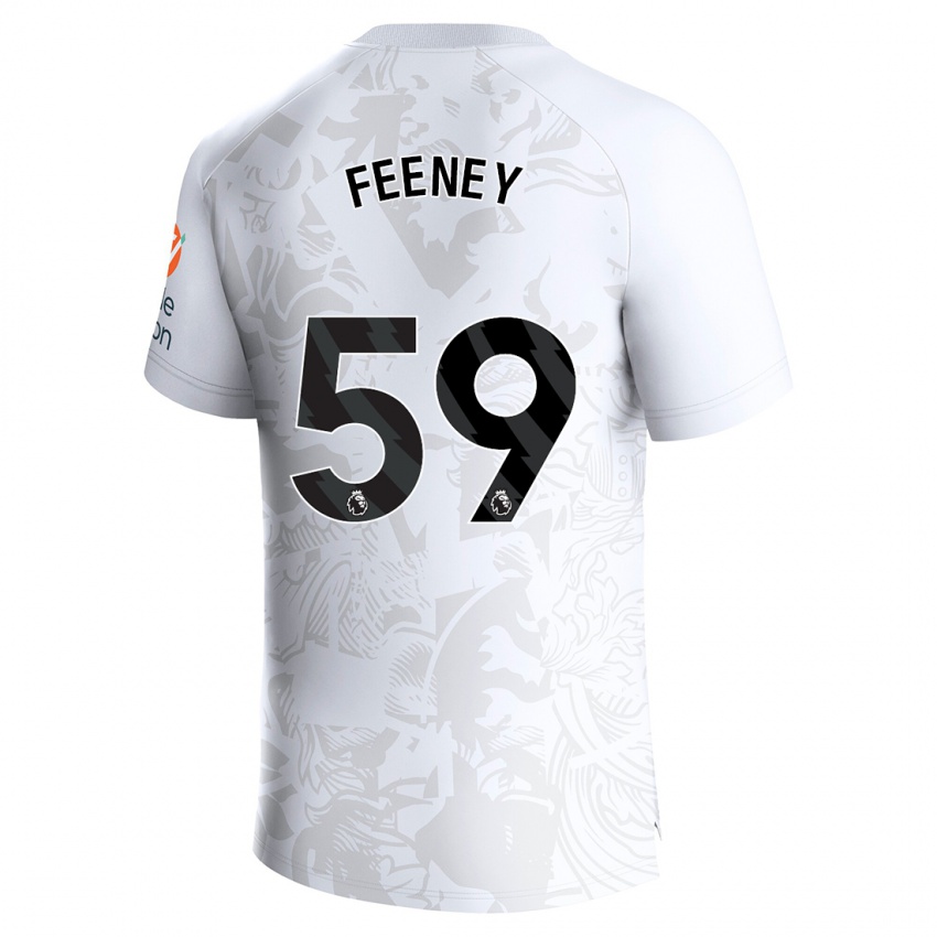 Niño Camiseta Josh Feeney #59 Blanco 2ª Equipación 2023/24 La Camisa