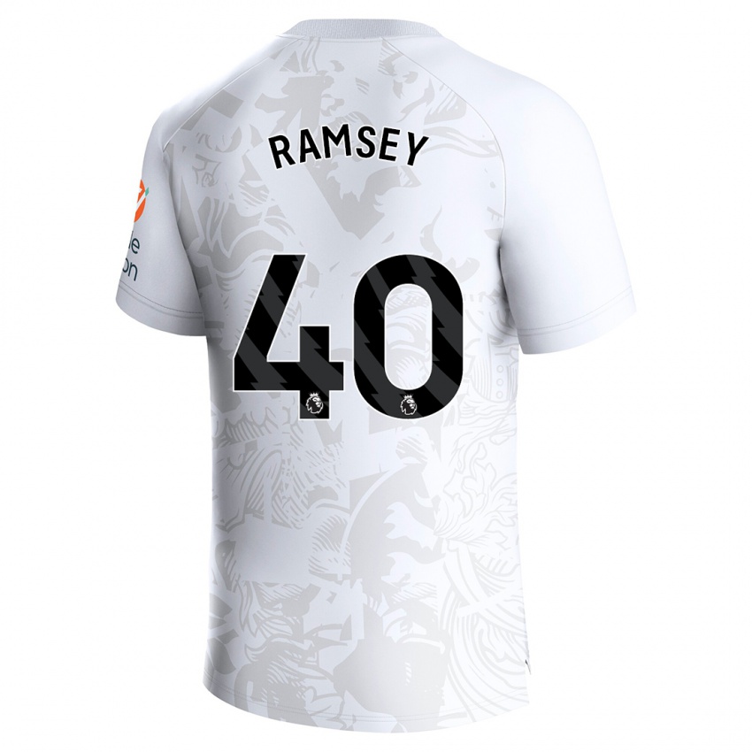 Niño Camiseta Aaron Ramsey #40 Blanco 2ª Equipación 2023/24 La Camisa