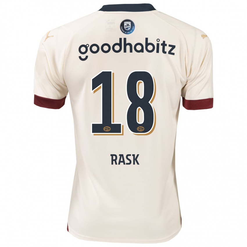 Niño Camiseta Caroline Rask #18 Blanquecino 2ª Equipación 2023/24 La Camisa