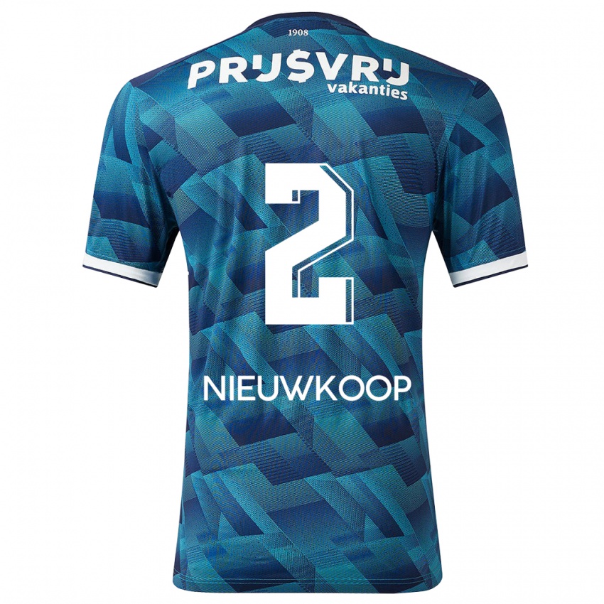 Niño Camiseta Bart Nieuwkoop #2 Azul 2ª Equipación 2023/24 La Camisa