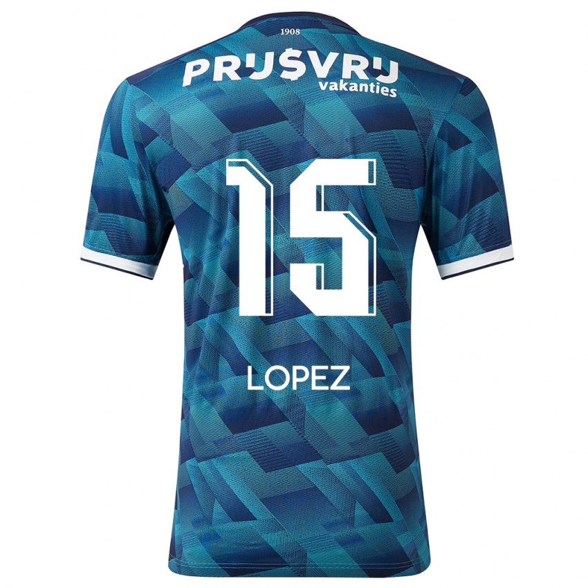 Niño Camiseta Marcos López #15 Azul 2ª Equipación 2023/24 La Camisa
