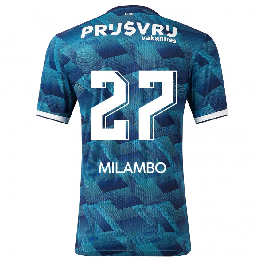 Niño Camiseta Antoni Milambo #27 Azul 2ª Equipación 2023/24 La Camisa