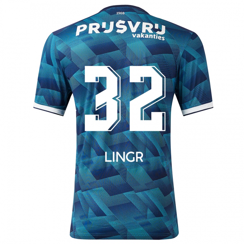 Niño Camiseta Ondrej Lingr #32 Azul 2ª Equipación 2023/24 La Camisa