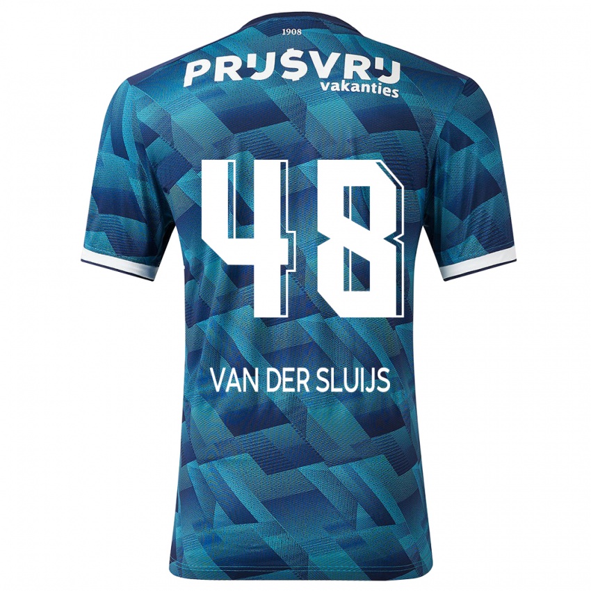 Niño Camiseta Joep Van Der Sluijs #48 Azul 2ª Equipación 2023/24 La Camisa