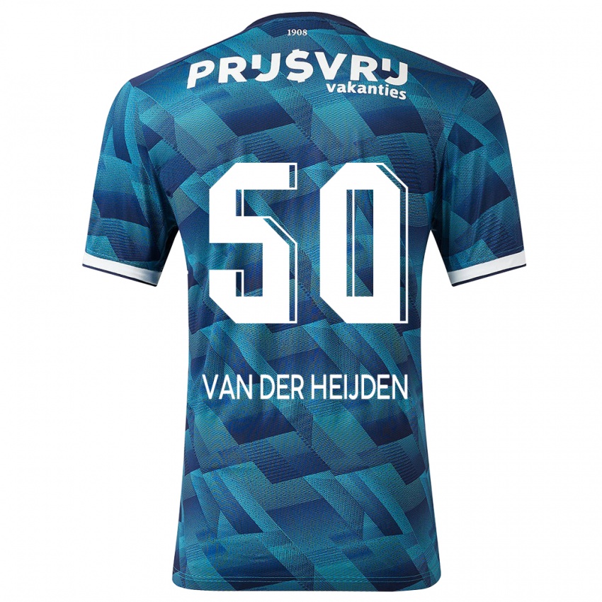 Niño Camiseta Delano Van Der Heijden #50 Azul 2ª Equipación 2023/24 La Camisa