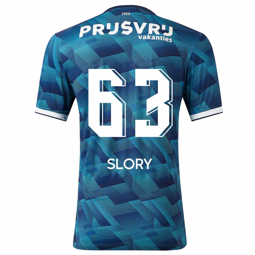 Niño Camiseta Jaden Slory #63 Azul 2ª Equipación 2023/24 La Camisa