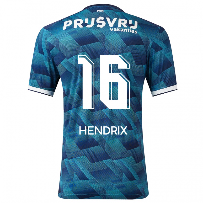 Niño Camiseta Jorrit Hendrix #16 Azul 2ª Equipación 2023/24 La Camisa
