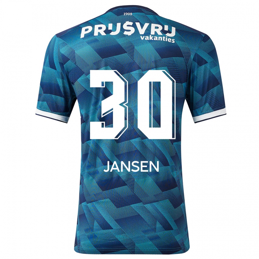 Niño Camiseta Thijs Jansen #30 Azul 2ª Equipación 2023/24 La Camisa