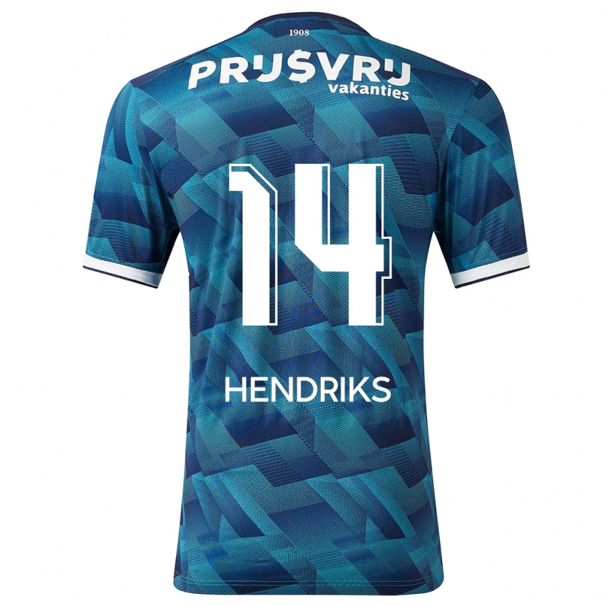 Niño Camiseta Kim Hendriks #14 Azul 2ª Equipación 2023/24 La Camisa