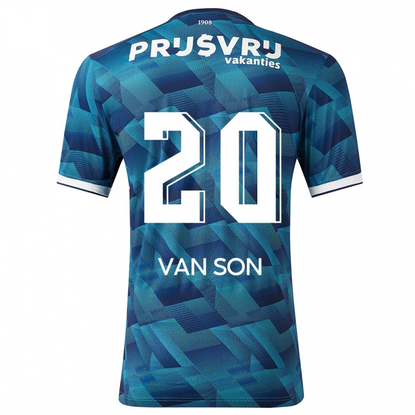 Niño Camiseta Anne Van Son #20 Azul 2ª Equipación 2023/24 La Camisa