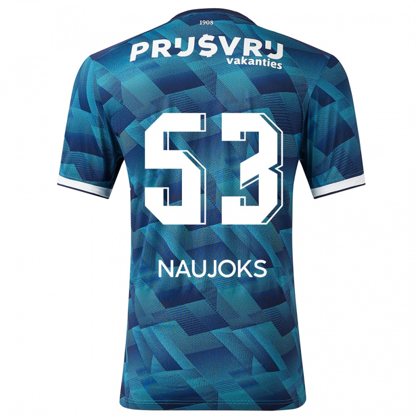 Niño Camiseta Noah Naujoks #53 Azul 2ª Equipación 2023/24 La Camisa