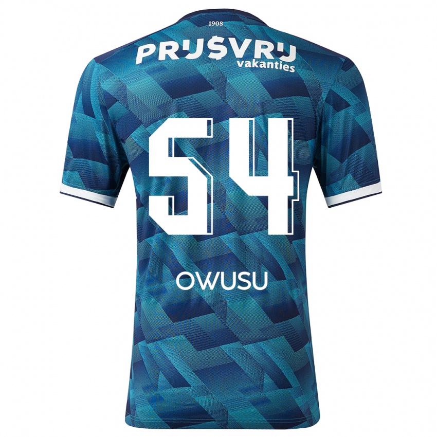 Niño Camiseta Denzel Owusu #54 Azul 2ª Equipación 2023/24 La Camisa