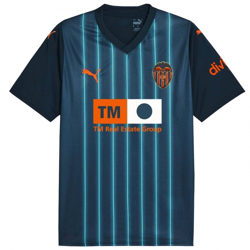 Niño Camiseta Yellu Santiago #8 Azul Marino 2ª Equipación 2023/24 La Camisa