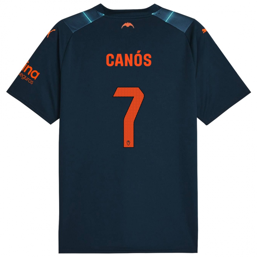 Niño Camiseta Sergi Canós #7 Azul Marino 2ª Equipación 2023/24 La Camisa