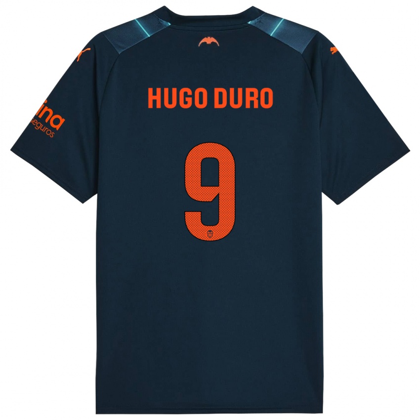 Niño Camiseta Hugo Duro #9 Azul Marino 2ª Equipación 2023/24 La Camisa