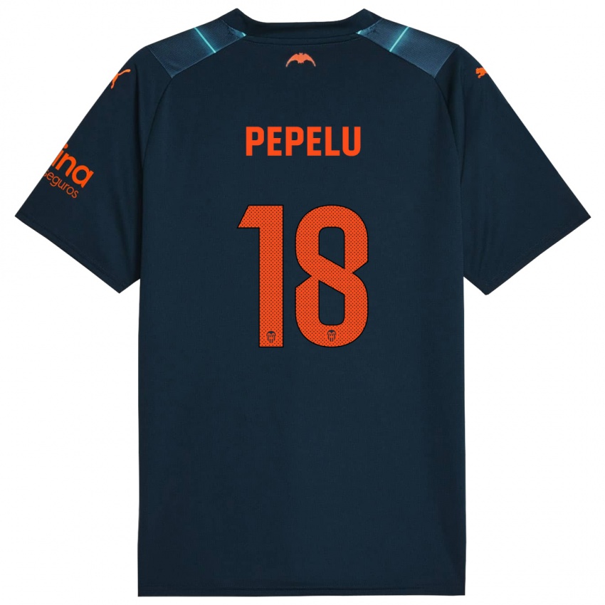 Niño Camiseta Pepelu #18 Azul Marino 2ª Equipación 2023/24 La Camisa