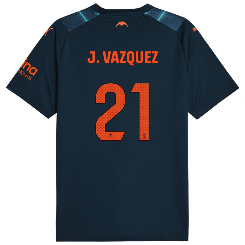 Niño Camiseta Jesús Vázquez #21 Azul Marino 2ª Equipación 2023/24 La Camisa