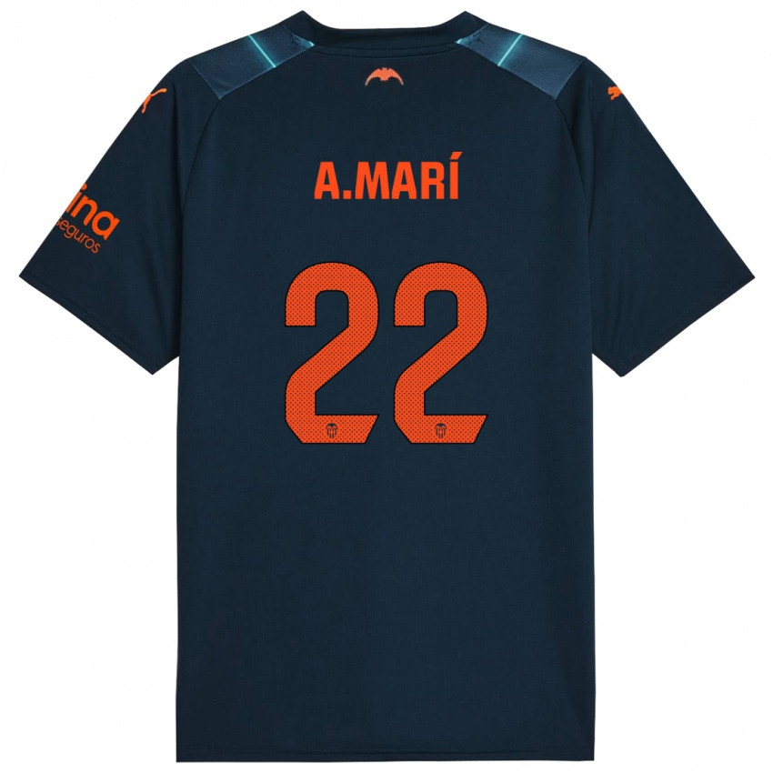 Niño Camiseta Alberto Marí #22 Azul Marino 2ª Equipación 2023/24 La Camisa